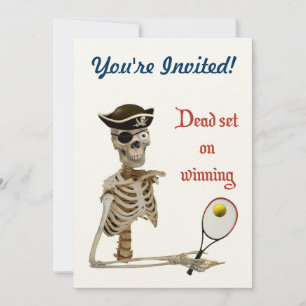 Invitación Pirata de tenis muerto