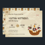 Invitación Pirate Ship Treasure Map Kids Birday Fiesta<br><div class="desc">Navegar por la aventura con esta invitación de cumpleaños de los niños del mapa del tesoro de los barcos piratas. Con un divertido equipo de piratas, un detallado mapa del tesoro y elementos náuticos, es perfecto para cualquier celebración del capitán. Esta excitante invitación es ideal para un fiesta de temática...</div>