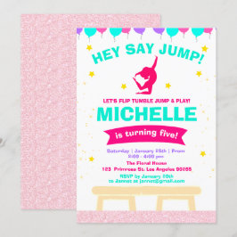 Invitación Pirouette Pink Ballerina Chicas Gimnasia Cumpleaño