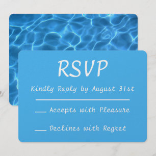 Invitación Piscina azul Aqua Foto RSVP