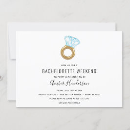 Invitación Piscina de anillo de diamantes flotante Bacheloret