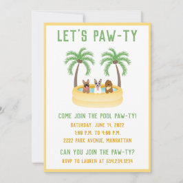 Invitación Piscina de perros de verano