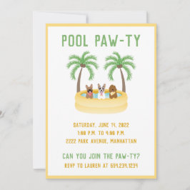 Invitación Piscina de perros de verano