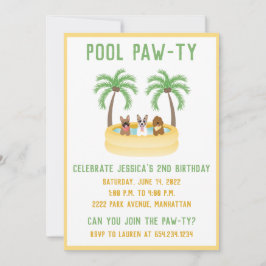Invitación Piscina de perros de verano