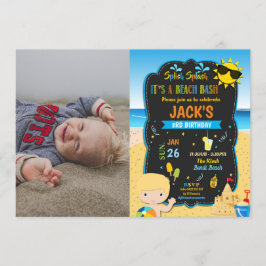 Invitación Piscina de playa Fiesta de cumpleaños Noche niño d