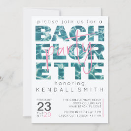 Invitación Piscina divertida y fiesta de soltera temática tro