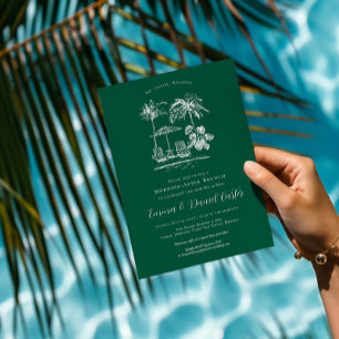 Invitación Piscina Tropical   Brunch de la Mañana Después de 