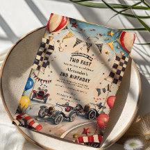 Pista de Carreras Retro Cumpleaños Dos Veloz