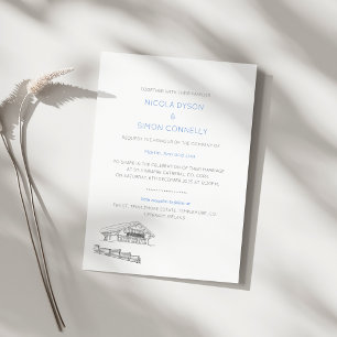 Invitación Pista De Esquí Pareja De Enamorados Picos De Monta