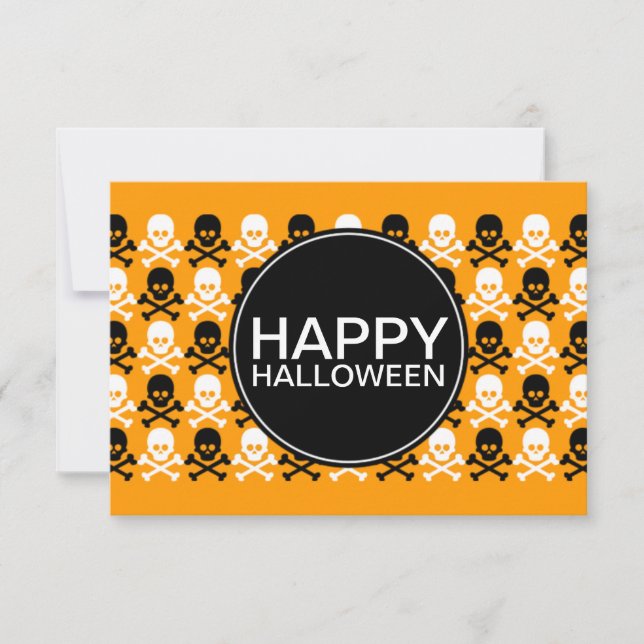 Invitación pista de halloween feliz (Anverso)