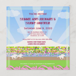 Invitación Pista Jack del caballo y fiesta de ducha de Jill -