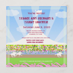 Invitación Pista Jack del caballo y fiesta de ducha de Jill -