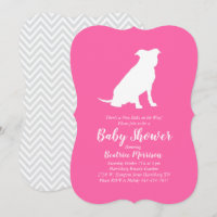 Pitbull, Chica rosado de Baby Shower Bulldog Pit