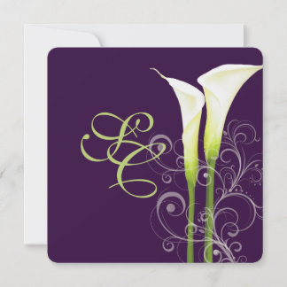 Invitación PixDezin lirios de Calla/fondo casero