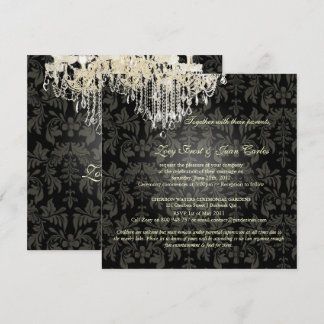 Invitación PixDezine CRISTAL ARAÑA + DAMASCO BARROCO