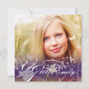 Invitación PixDezines 2012 Grad Photo+diy dandelions