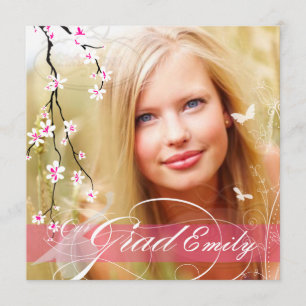 Invitación PixDezines 2012 Graduación Foto+diy flores