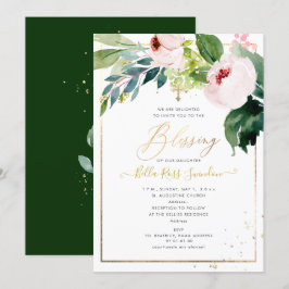 Invitación PixDezines acuarela Delicar bautismo en Rubor