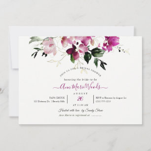 Invitación PixDezines Acuarela Dulce Cerezo Rojo