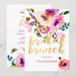 Invitación PixDezines acuarela Floral Brunch/DIY