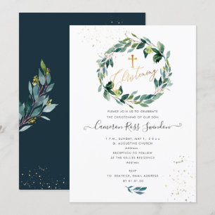 Invitación PixDezines acuarela Goma Azul Eucalyptus