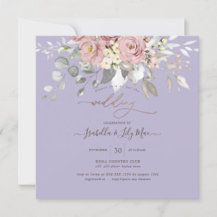 Invitación PixDezines Acuarela Rosa duro Boda