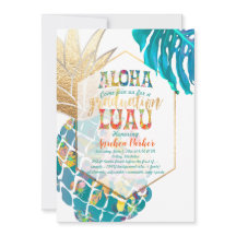 PixDezines Aloha Pineapples/Luau Verde azulado/Gra