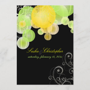 Invitación PixDezines amarillos+linternas verdes