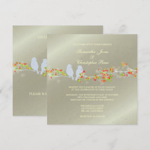 Invitación PíxDezines AMOR AVES/COLOR DE FONDO DE DIY