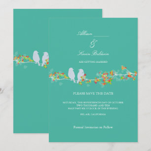 Invitación PíxDezines AMOR AVES/COLOR DE FONDO DE DIY