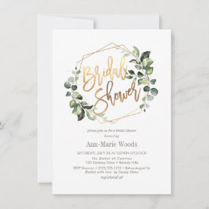 Invitación PixDezines Aquarela Verde Ducha de Novia