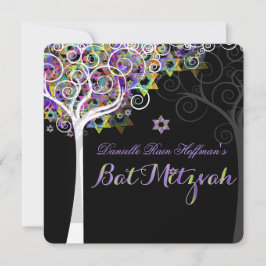 Invitación PixDezines árbol de la vida Bat Mitzvah