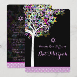 Invitación PixDezines árbol de la vida Bat Mitzvah/diy fondo