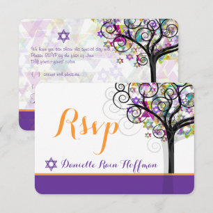 Invitación PixDezines árbol de la vida Bat Mitzvah/diy fondo
