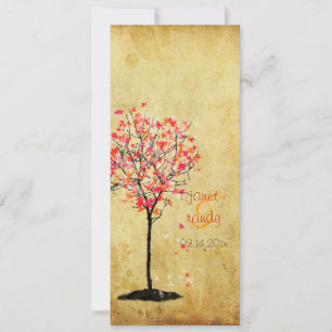 Invitación PixDezines arce vintage/rosa+naranja