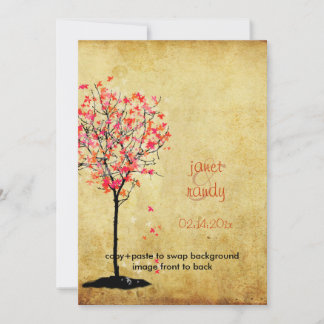 Invitación PixDezines arce vintage/rosa+naranja