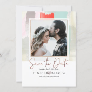 Invitación PixDezines Arte Moderno, Coral+Mint