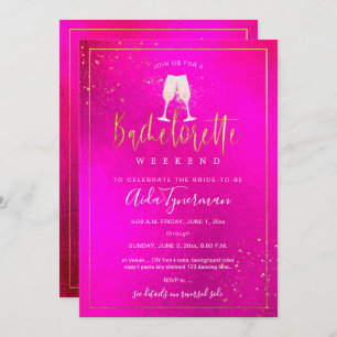 Invitación PixDezines Bachelorette Fin de semana caliente en