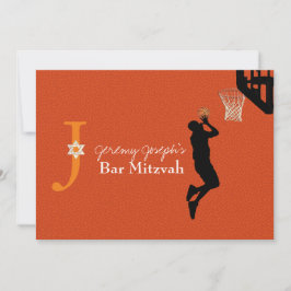 Invitación ¡✡ PixDezines! Bar de baloncesto Mitzvah