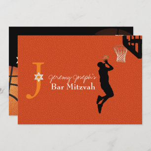 Invitación ¡✡ PixDezines! Bar de baloncesto Mitzvah
