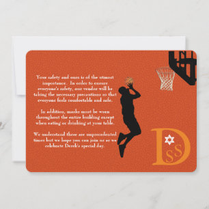 Invitación ¡✡ PixDezines! Bar de baloncesto Mitzvah Enclo