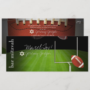 Invitación ✡ PixDezines BAR MITZVAH DE FÚTBOL, POSTE DE GOL D