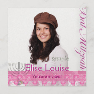 Invitación PixDezines bat mitzvah+foto