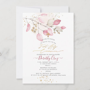 Invitación PixDezines Besos de Eucalipto Primera Comunión