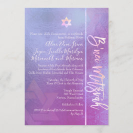 Invitación PixDezines B'Nei Mitzvah, Blue Ombre