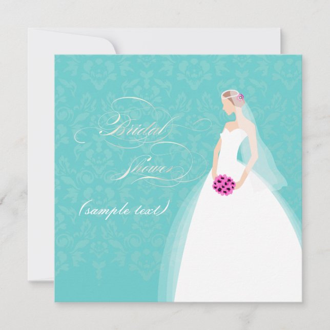 Invitación PixDezines Bride 2 B, fondo de personalizable (Anverso)