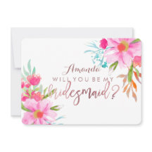 PixDezines Bridesmaid/Floral/acuarela/Flor de mayo