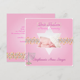 Invitación PixDezines brit shalom/fotograma+estrellas