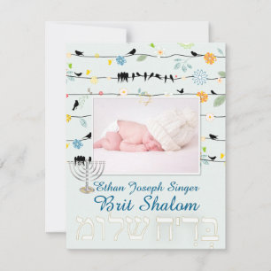 Invitación PixDezines brit shalom/marco de foto+estrellas/col