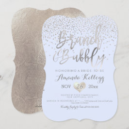 Invitación PixDezines Brunch N Bubbly/Silver Confetti
